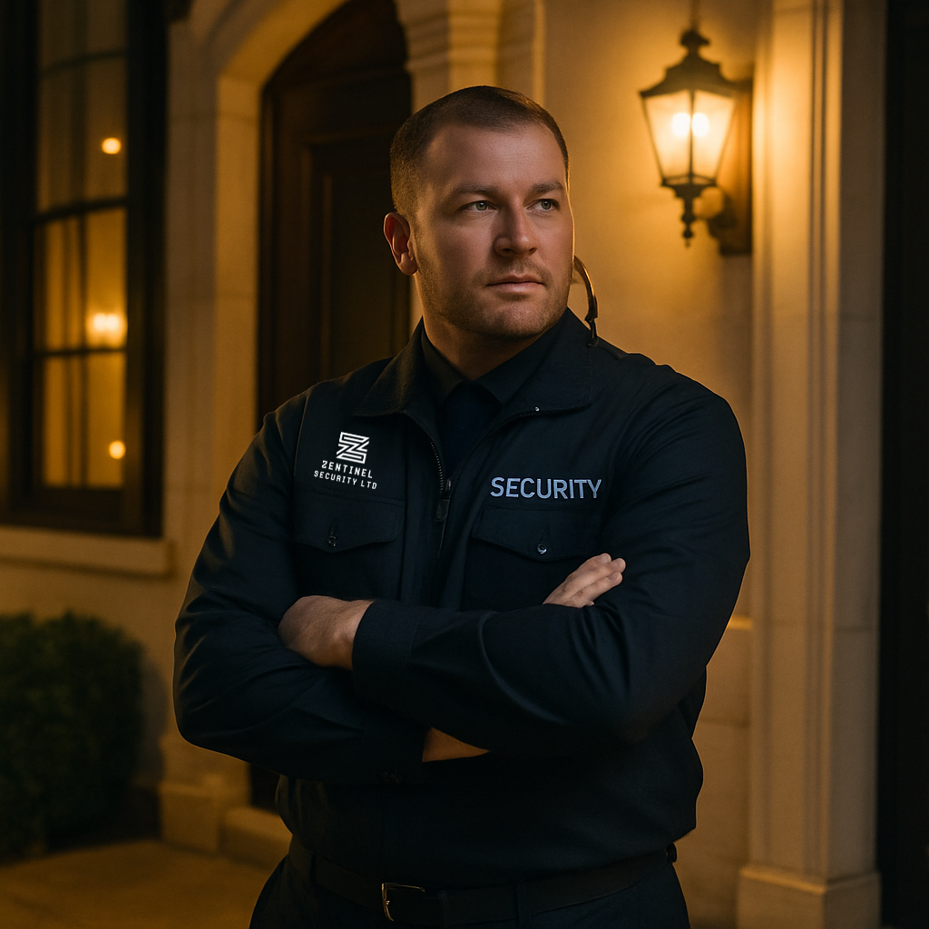 Supervisor at hotel entrance